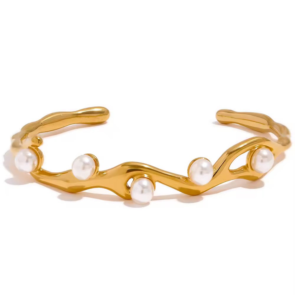 Golden Pearl Cuff
