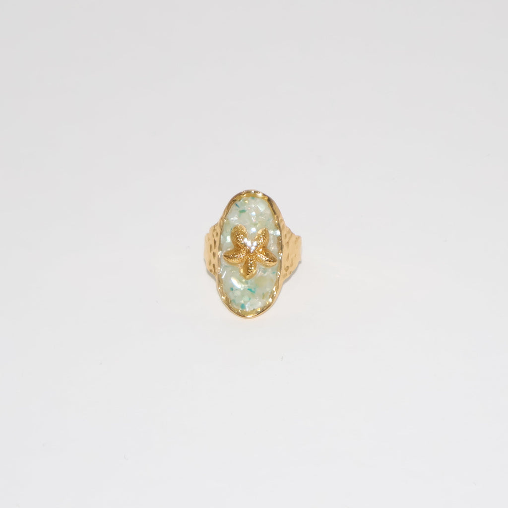 Aqua Starfish Ring