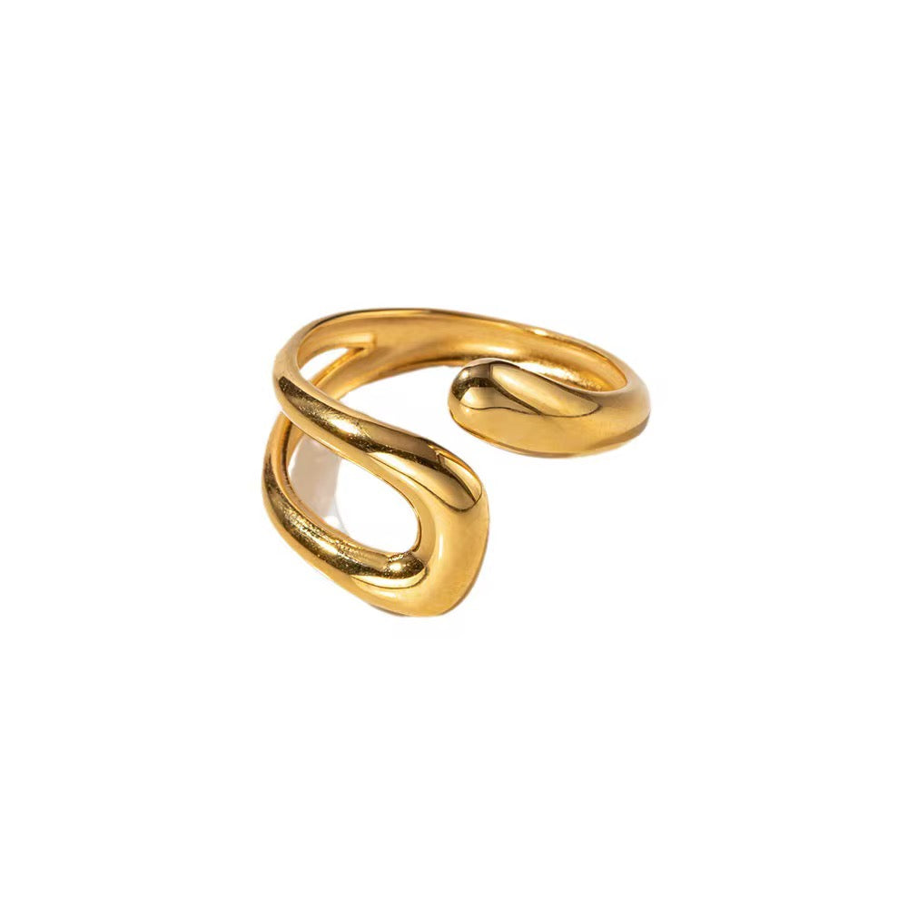 Golden Swirl Ring