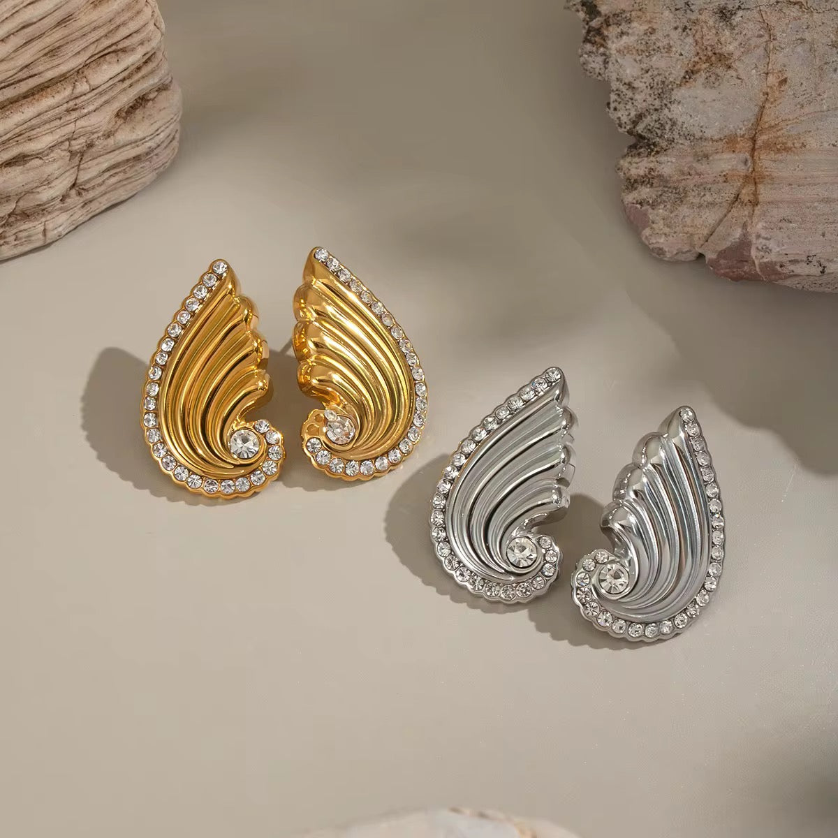 Angel Wings Stud Earrings