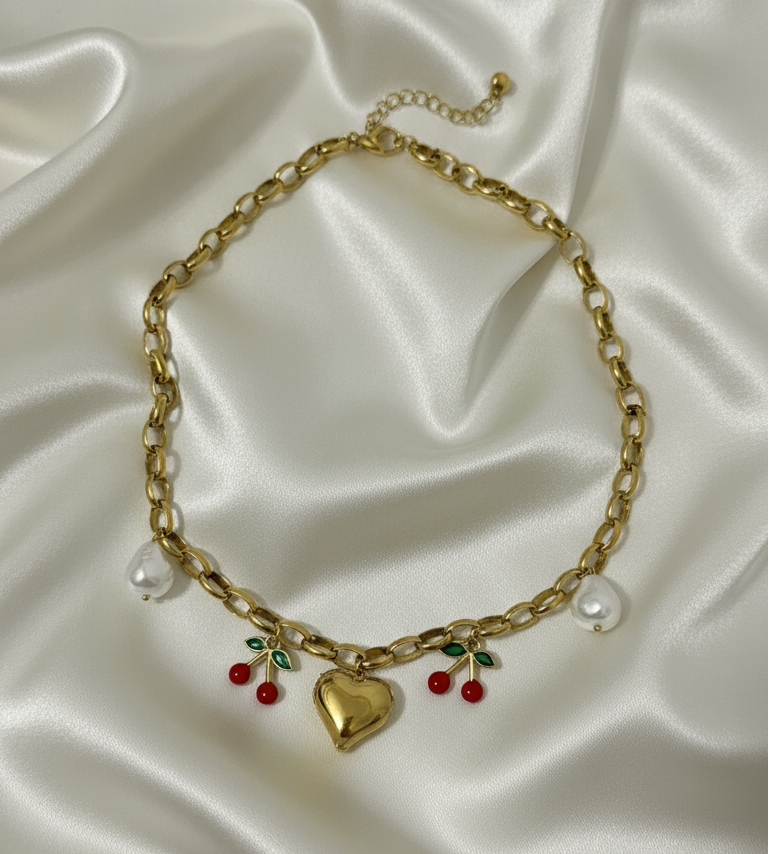 Cherry Heart Necklace